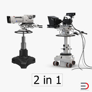 3d model tv studio cameras