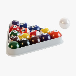3d pool balls model