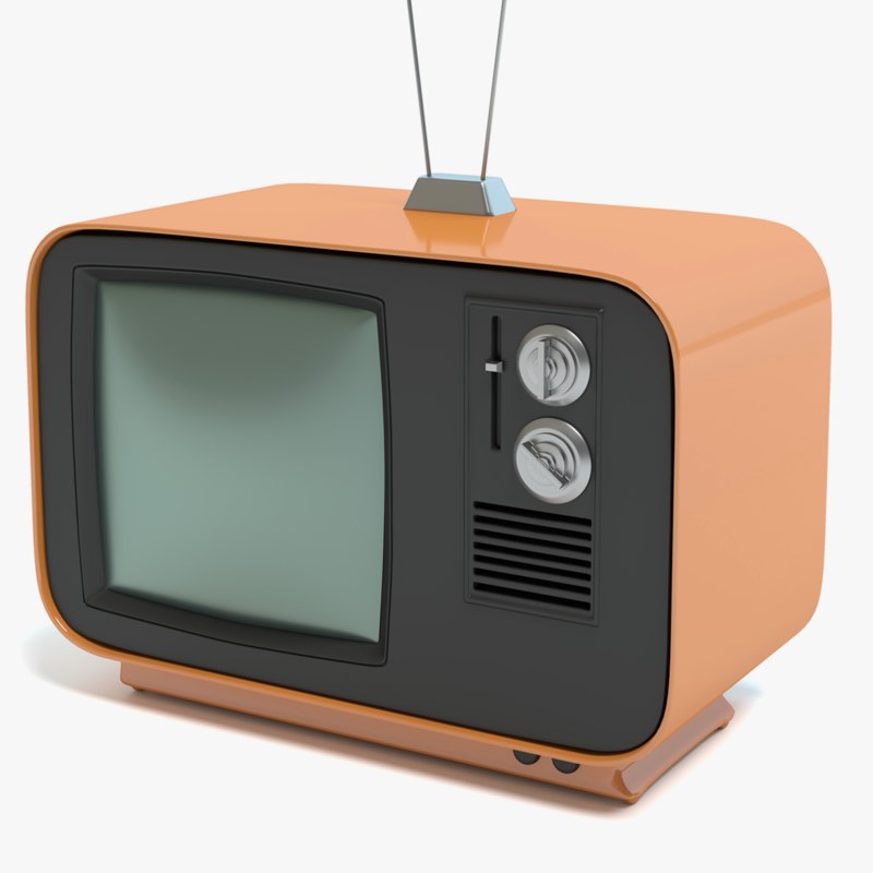 3d retro tv model