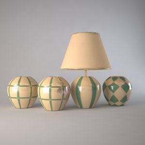le porcellane lamp vases 3d obj