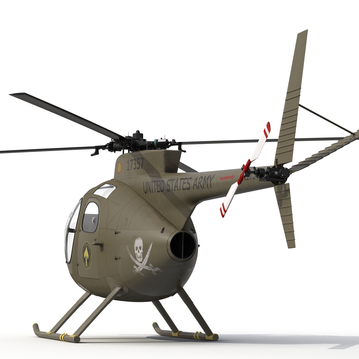 light helicopter hughes oh 3d max