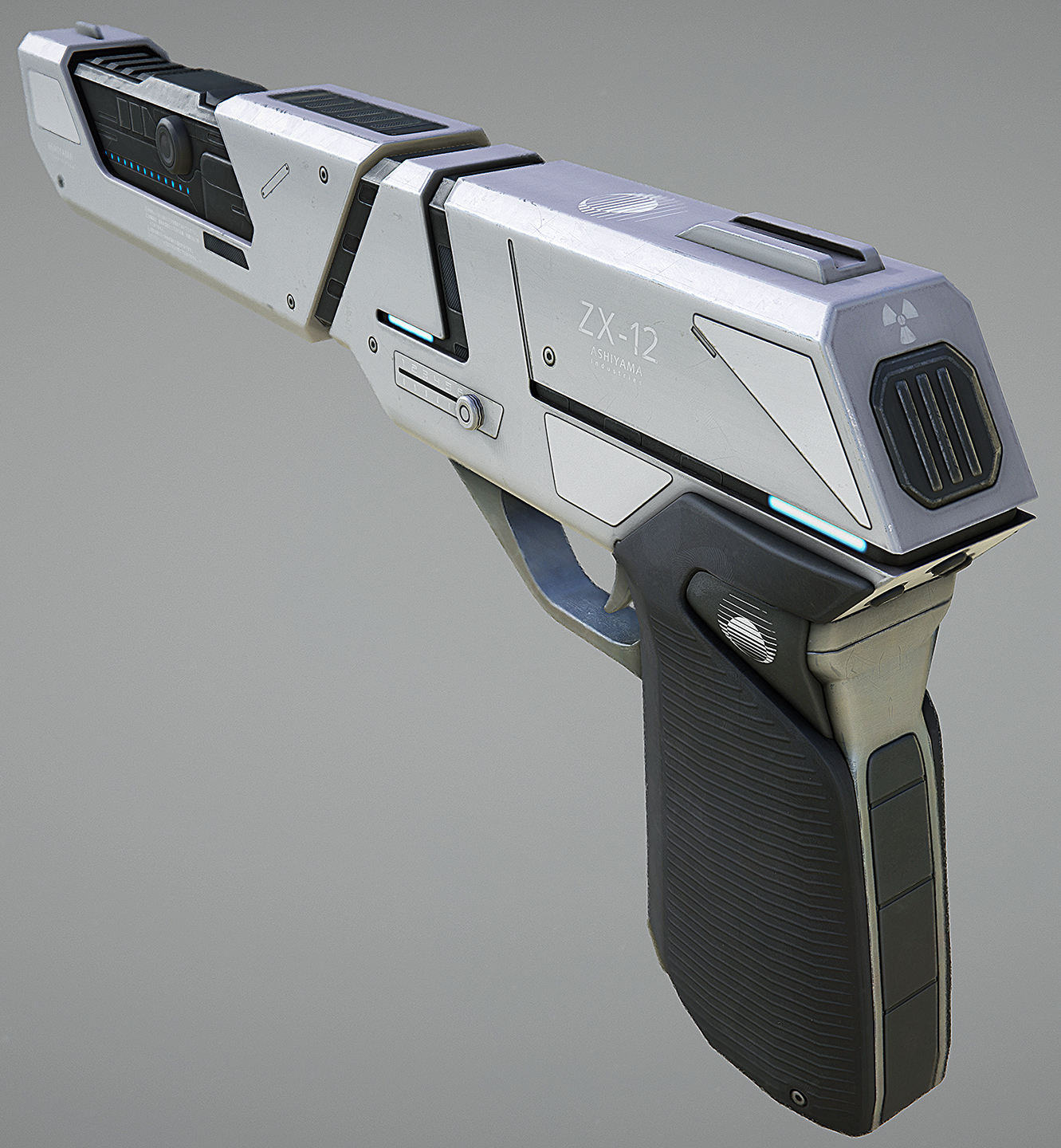 laser pistol blaster pbr 3d obj