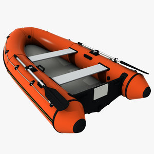 dinghy inflatable boat 3d model