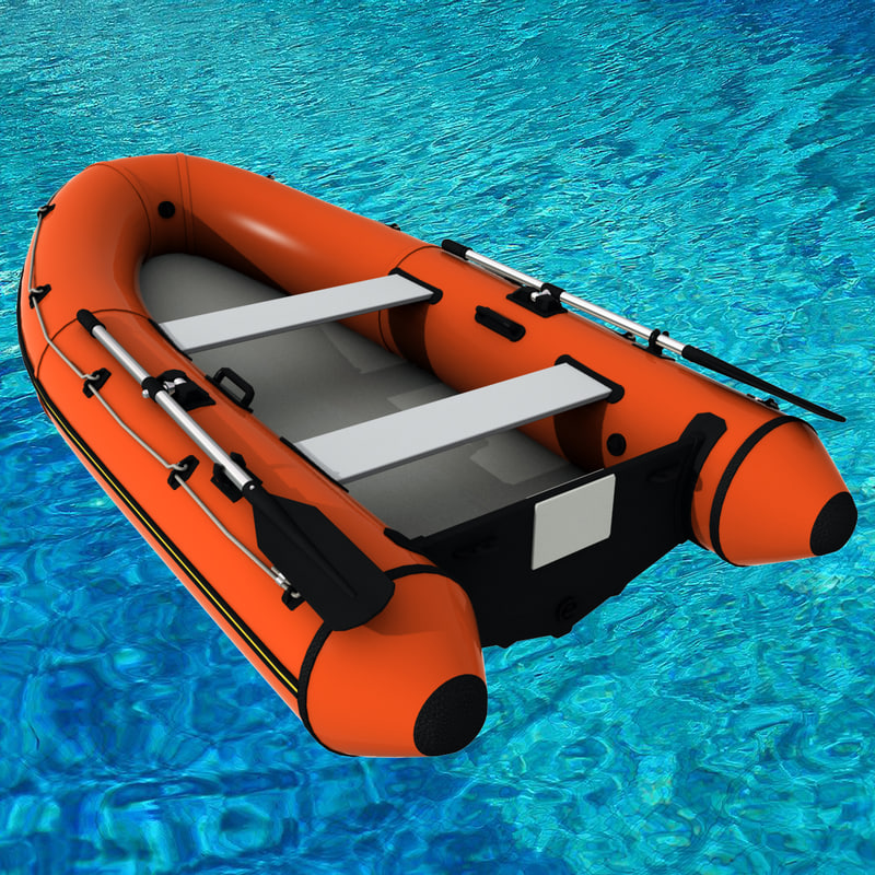 dinghy inflatable boat 3d model