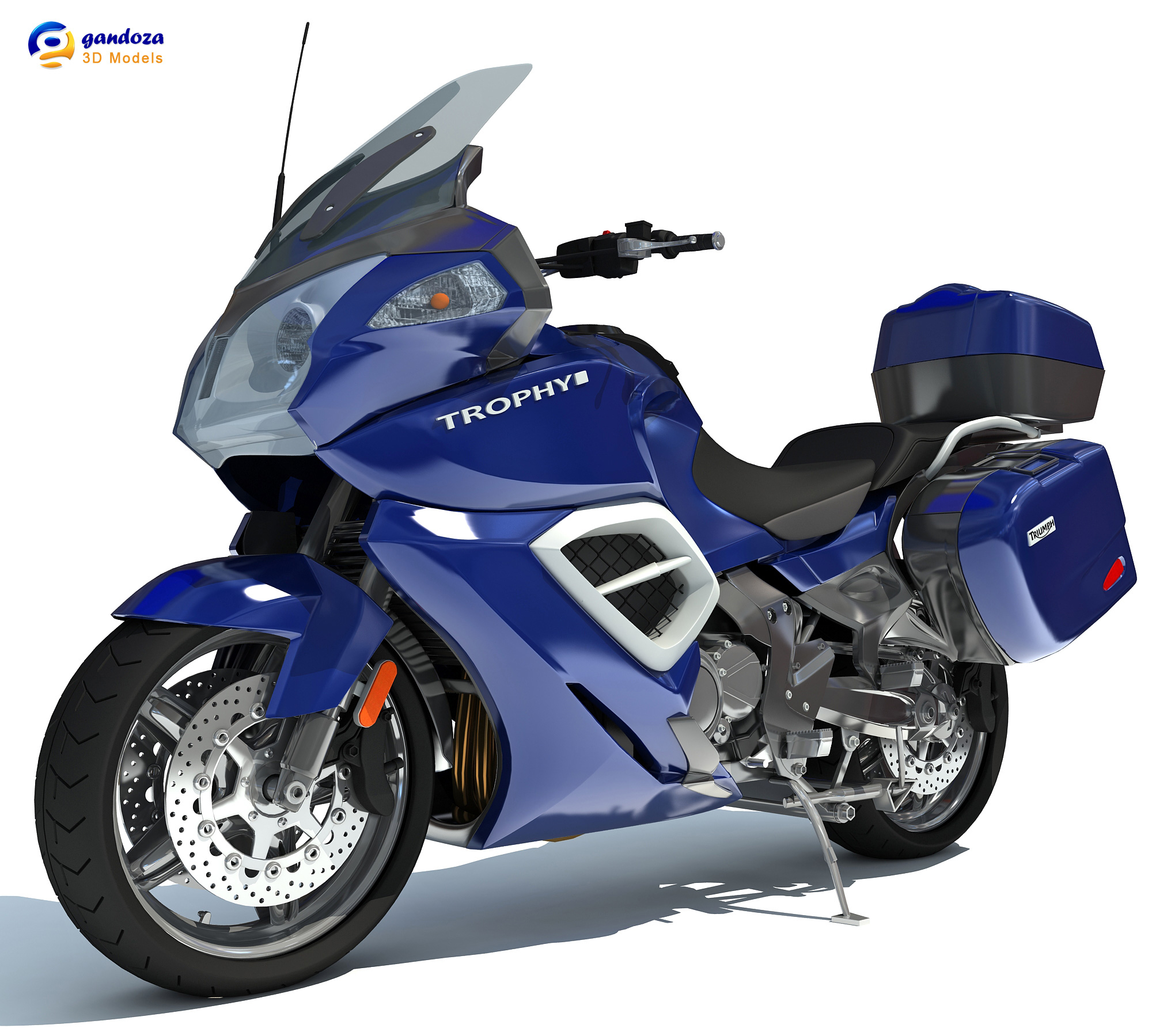 胜利奖杯3d摩托车3d模型