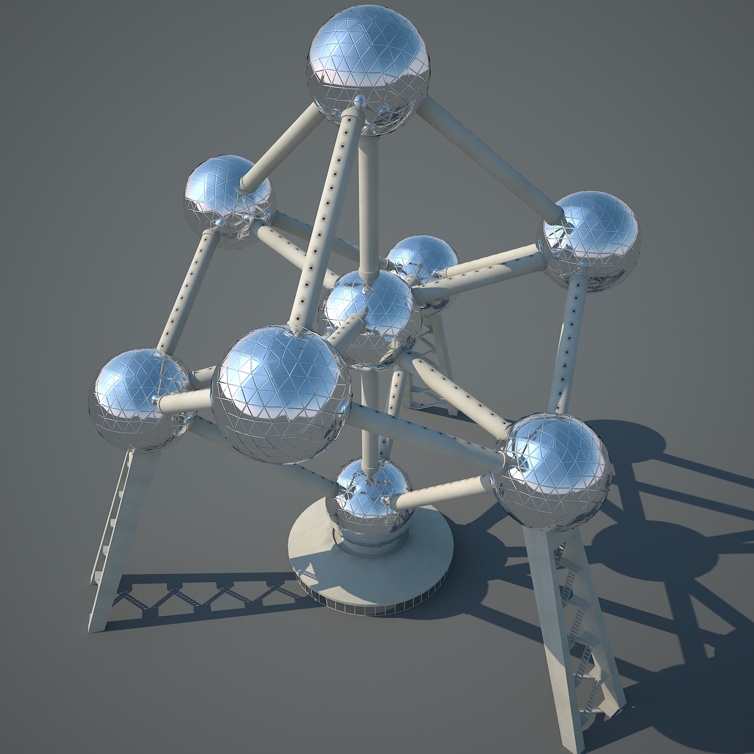 3d model of atomium atom