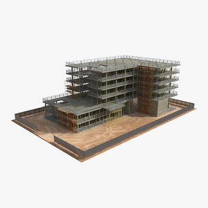 3d building construction model