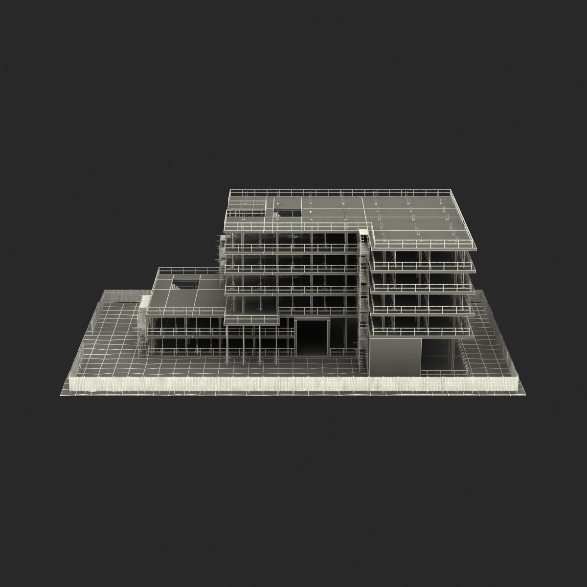 3d building construction model