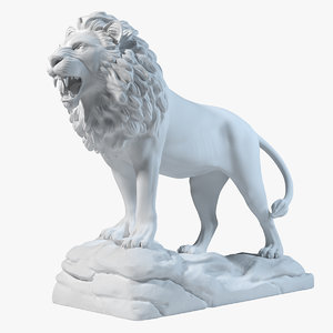 lion statue sculpture 3d ma