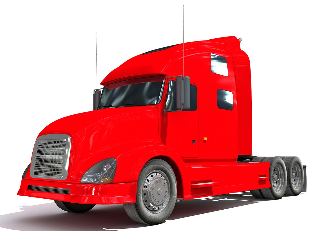 semi truck 3d dwg