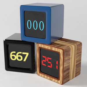 time cube number counters 3d model