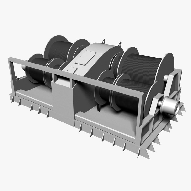 trawler winch 3d model