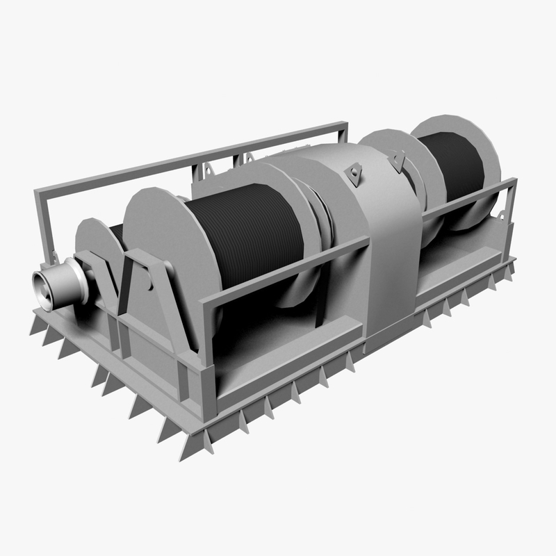 trawler winch 3d model