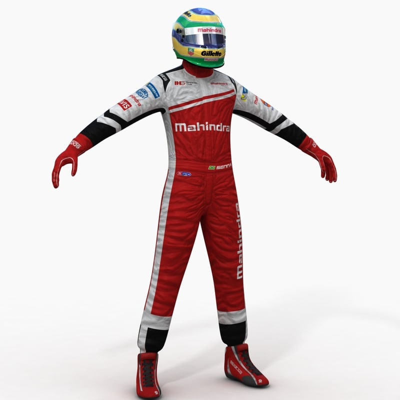 mahindra formula e driver 3d model