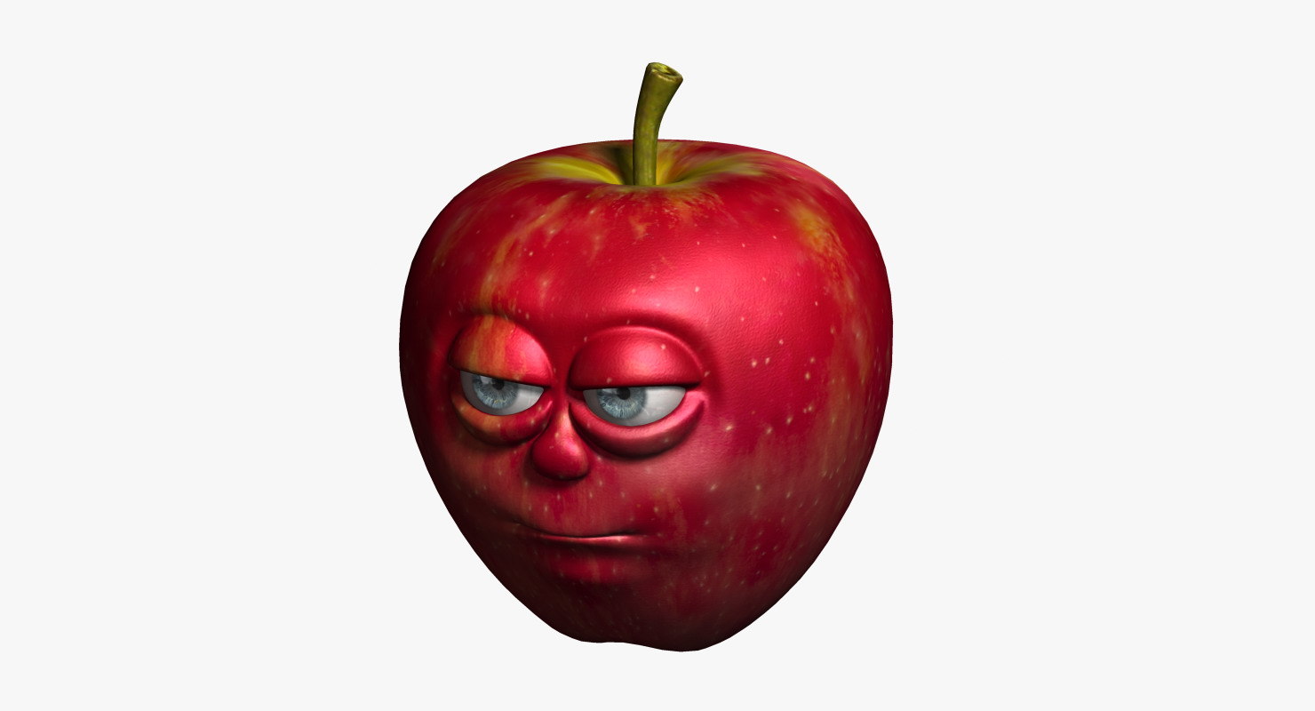 3d apple cartoon model