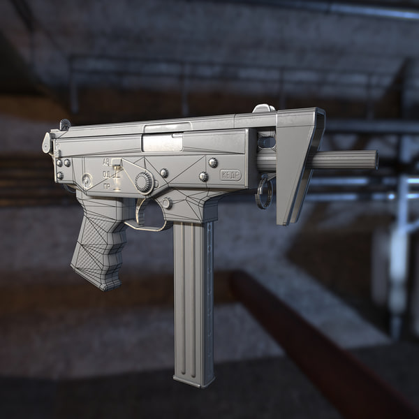 3d Model Of Pp-91 Kedr Submachine Gun