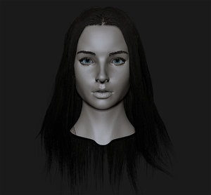 girl head cute 3d model