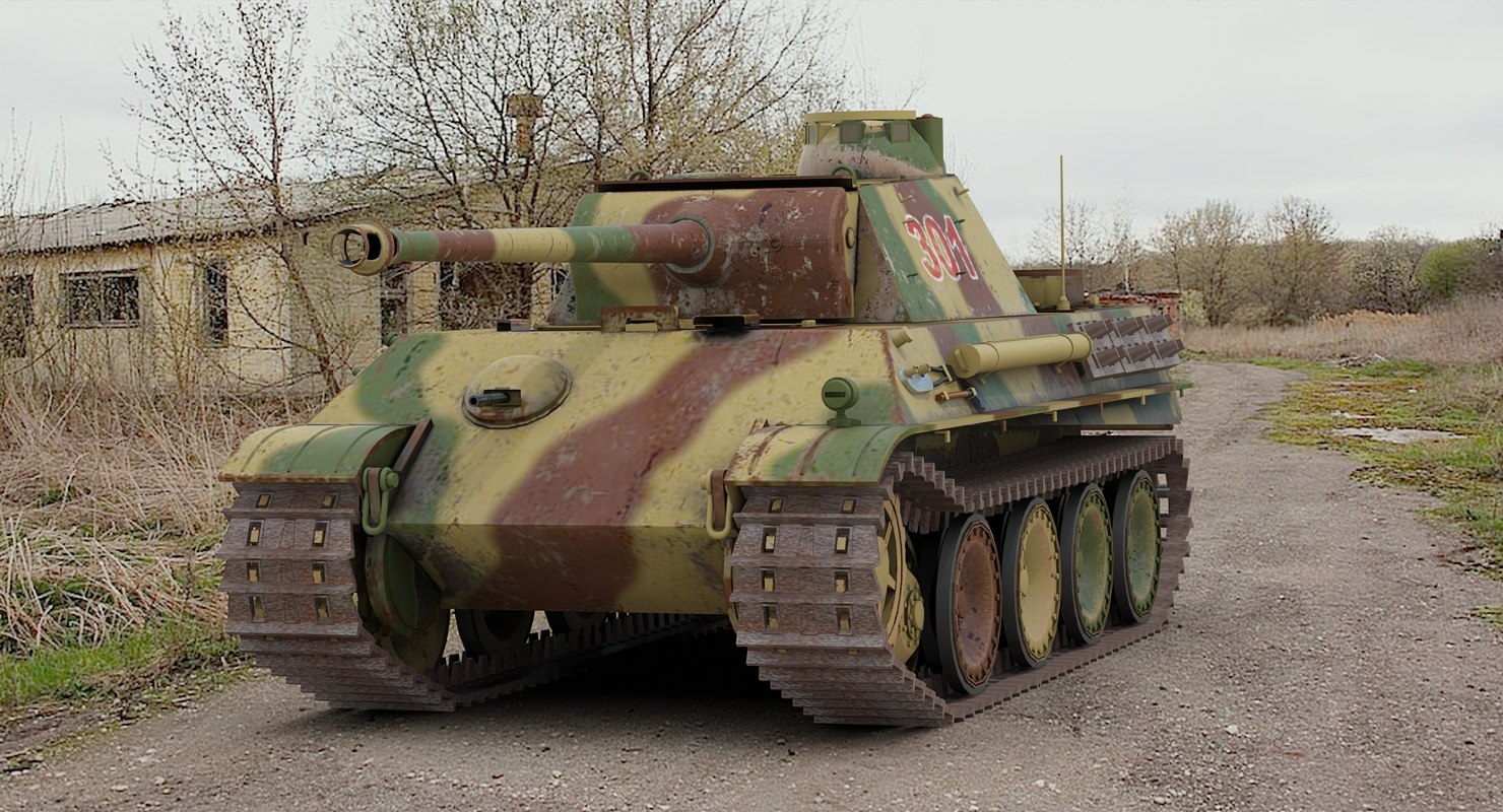 ww2 german panther ausf 3d model