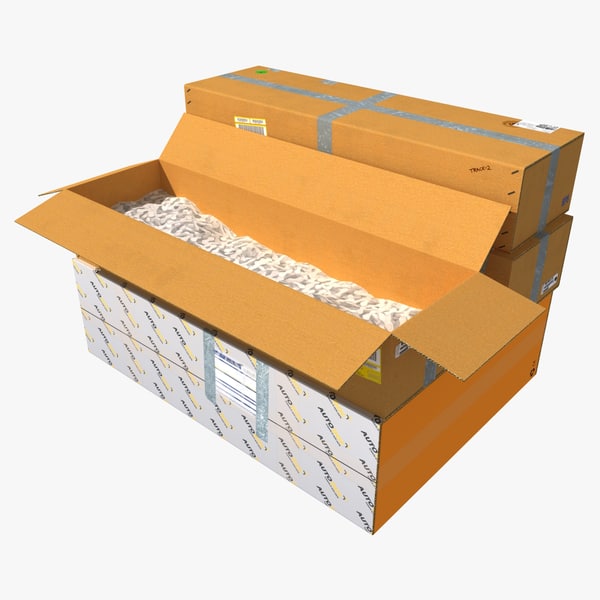 3d model of cardboard boxes