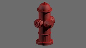 3ds red hydrant