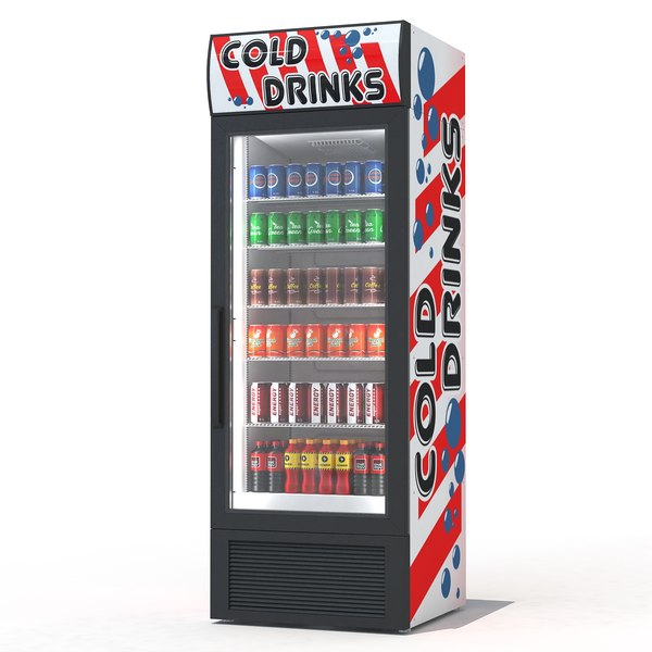 3d model cold drinks fridge