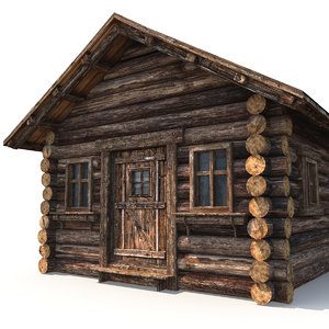 wooden house 3d model