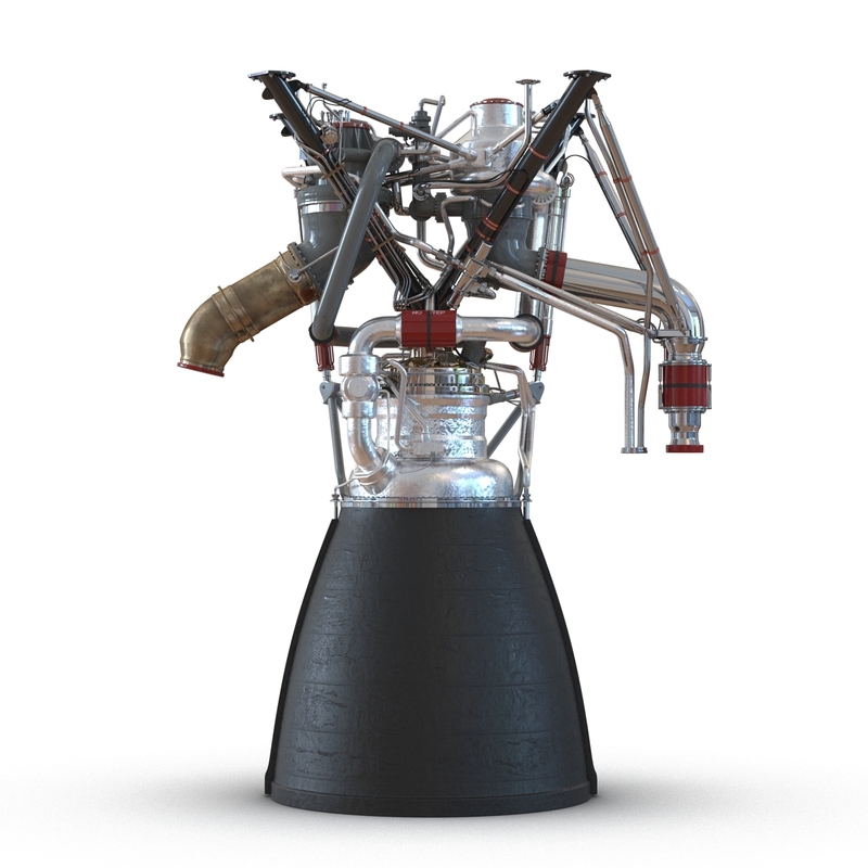 rocket engines 3d c4d