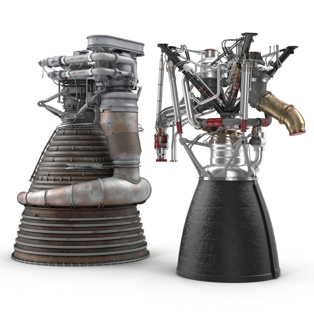 rocket engines 3d c4d