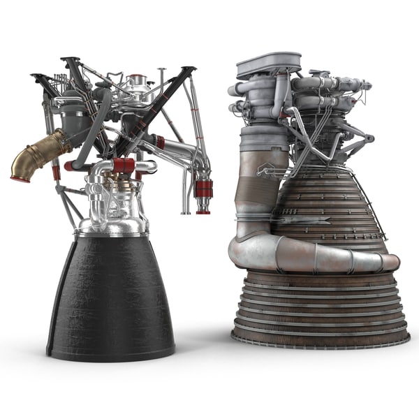 rocket engines 3d c4d