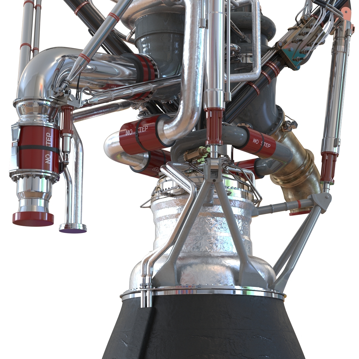 rocket engines 3d c4d