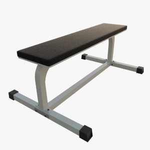 gym bench 3d model