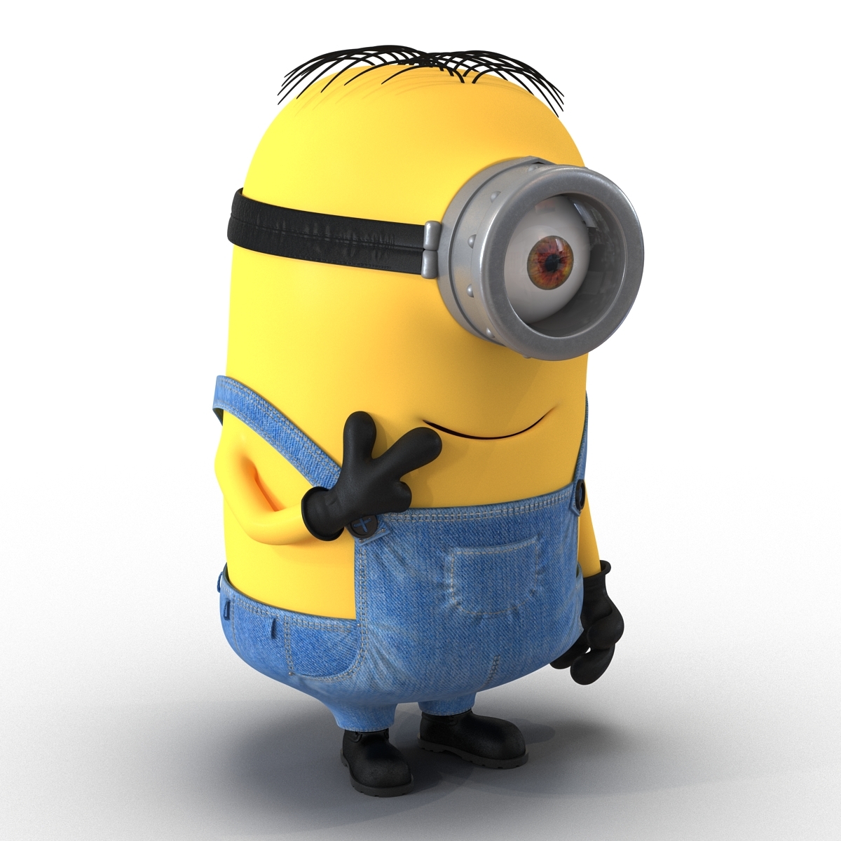 3d short eyed minion pose model