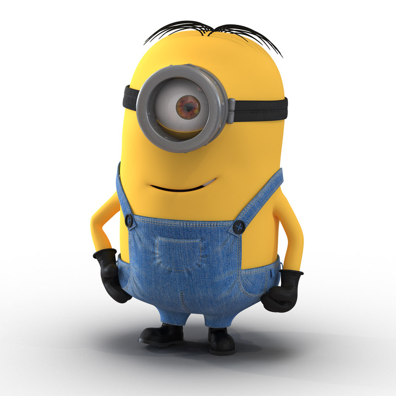 short eyed minion rigged 3d model