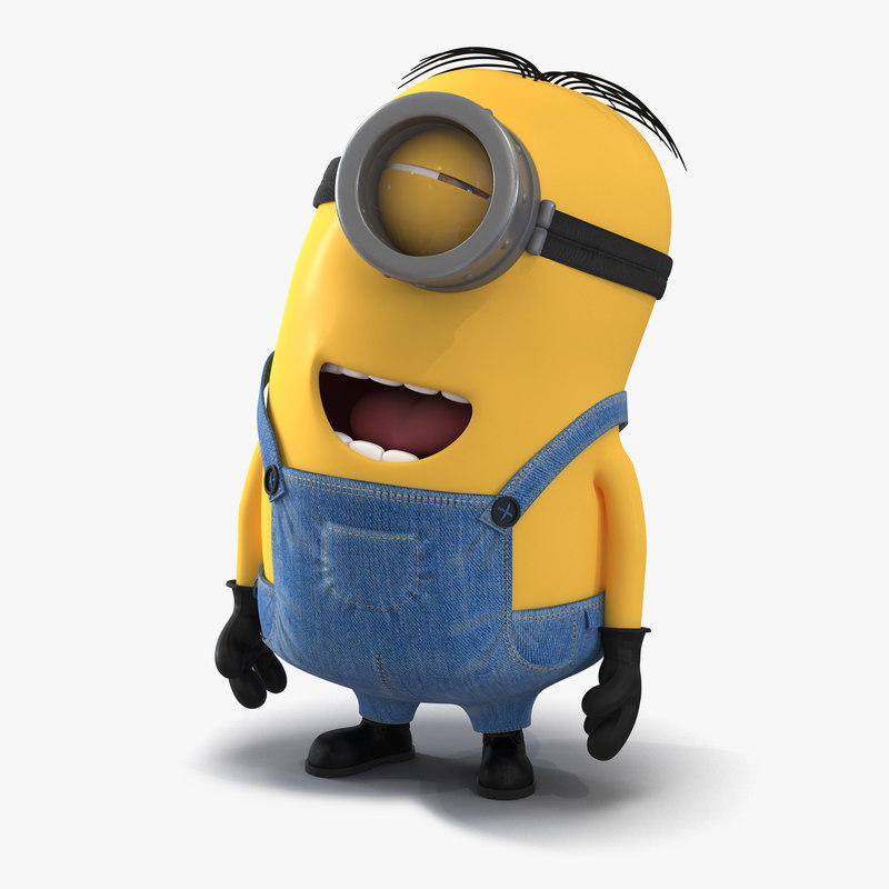 short eyed minion pose 3d model