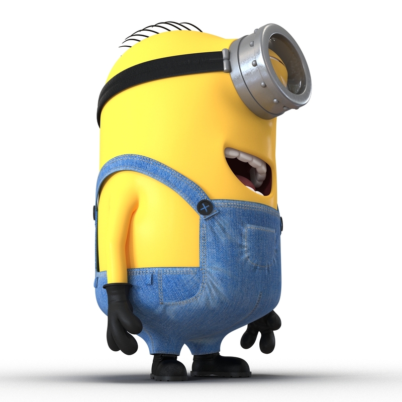 short eyed minion pose 3d model