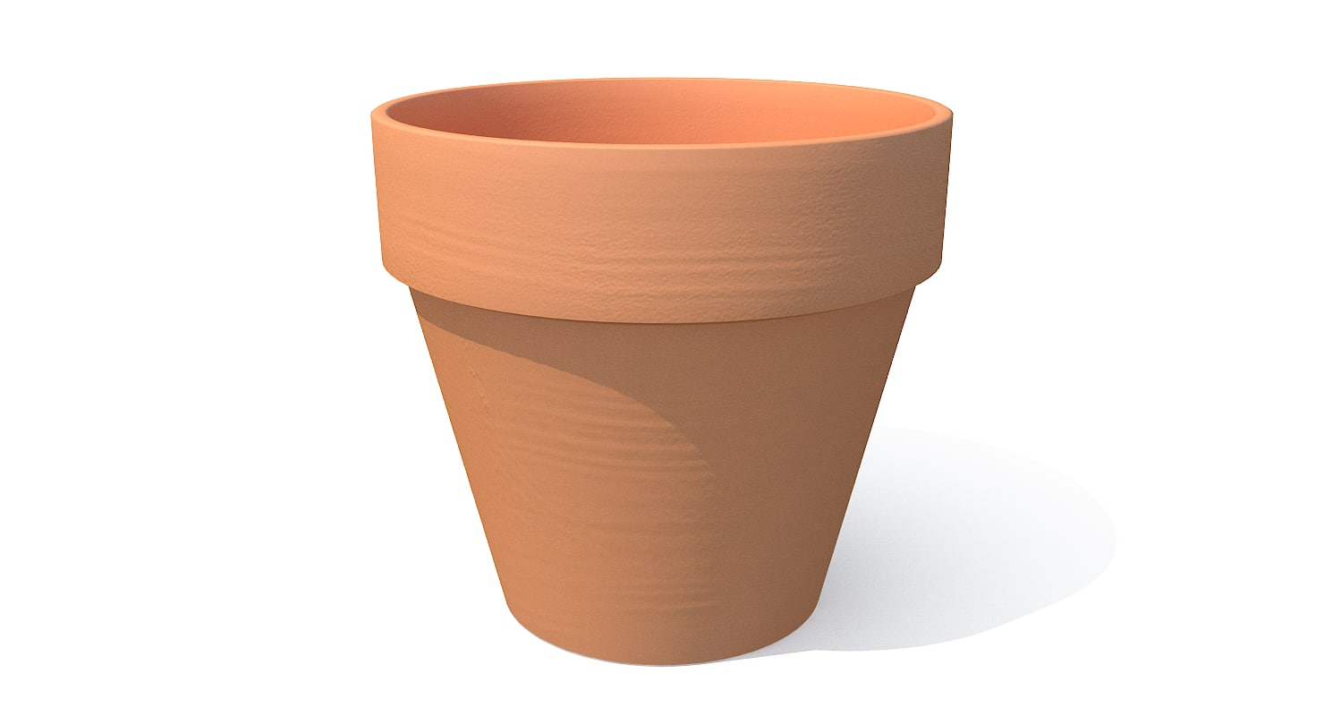 3d terracotta  pot  model 