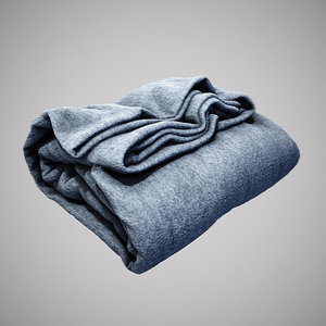 folded cloth blanket obj