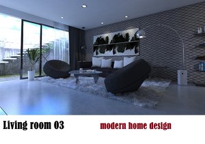 modern interior living room 3d 3ds