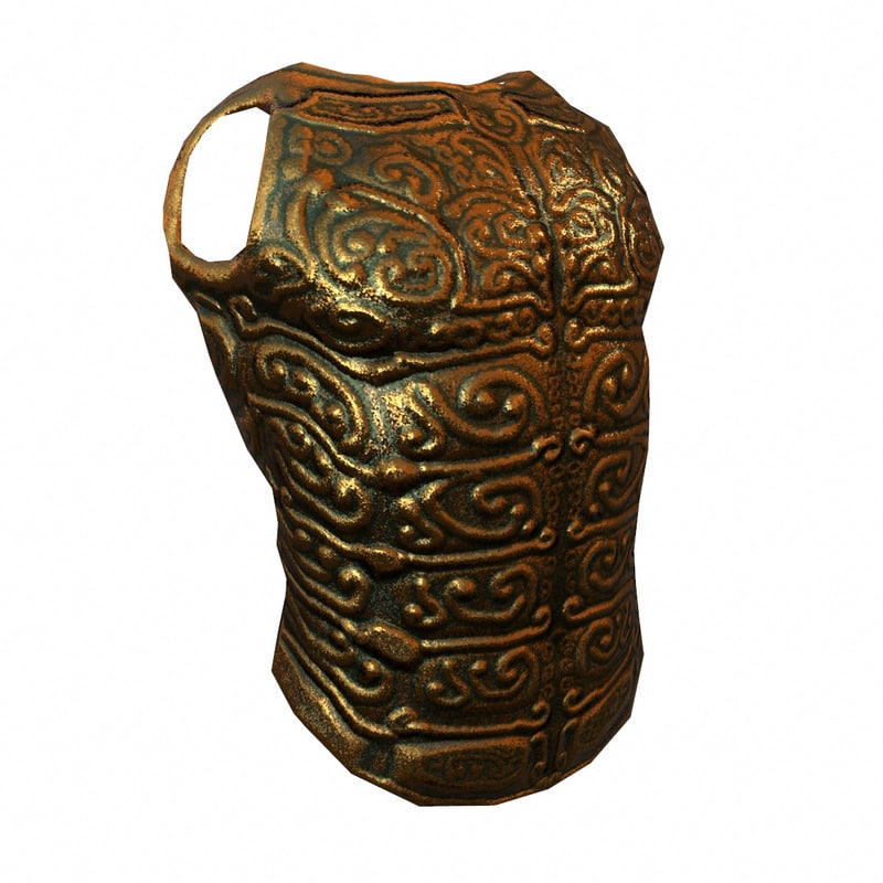 decorative bronze armour 3d model