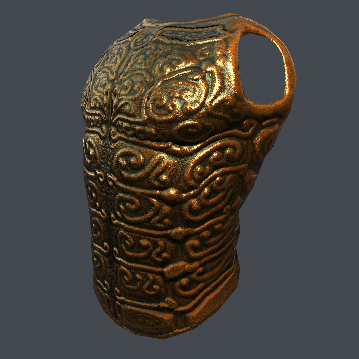 decorative bronze armour 3d model