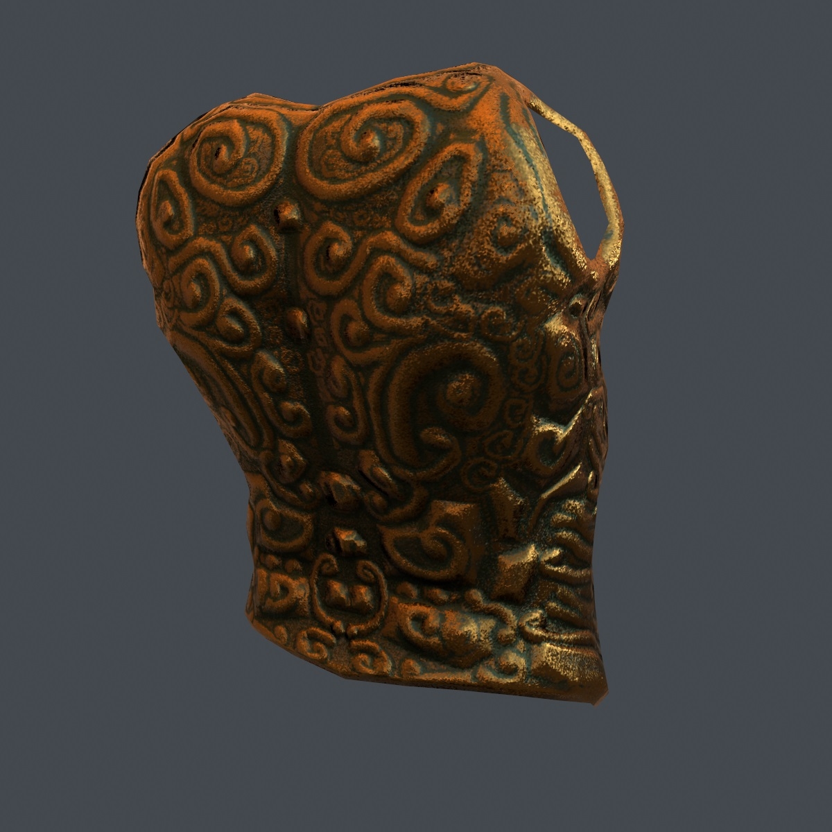 decorative bronze armour 3d model