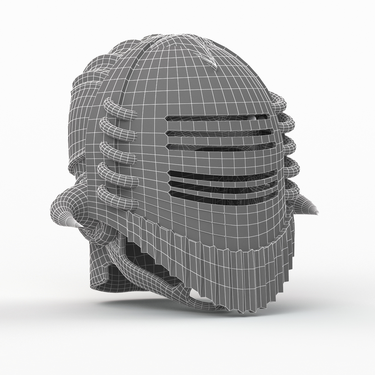 medieval helmet v2 3d model