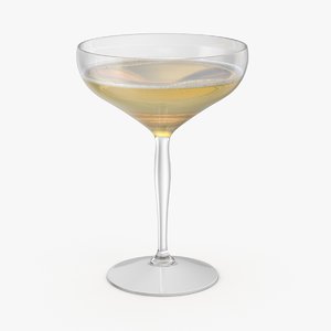3d model champagne coupe