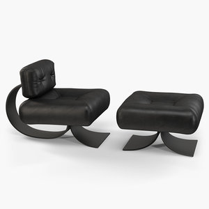 niemeyer alta club chair 3d model