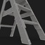 realistic antique ladder 02 3d 3ds