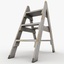 realistic antique ladder 02 3d 3ds