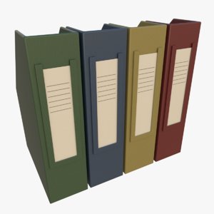 3d office binders model