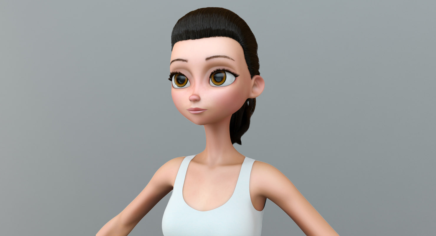 3d girl cartoon