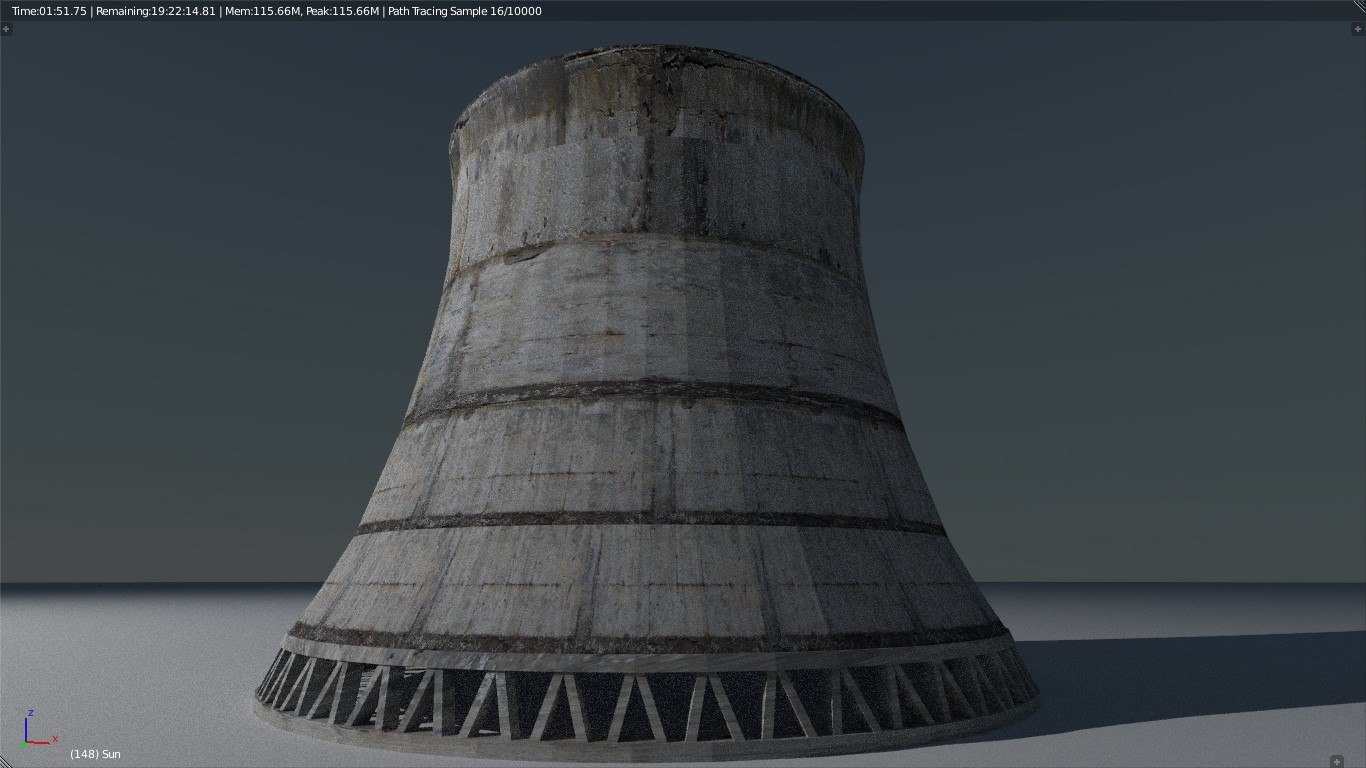 3d Cooling Tower Nuclear Model