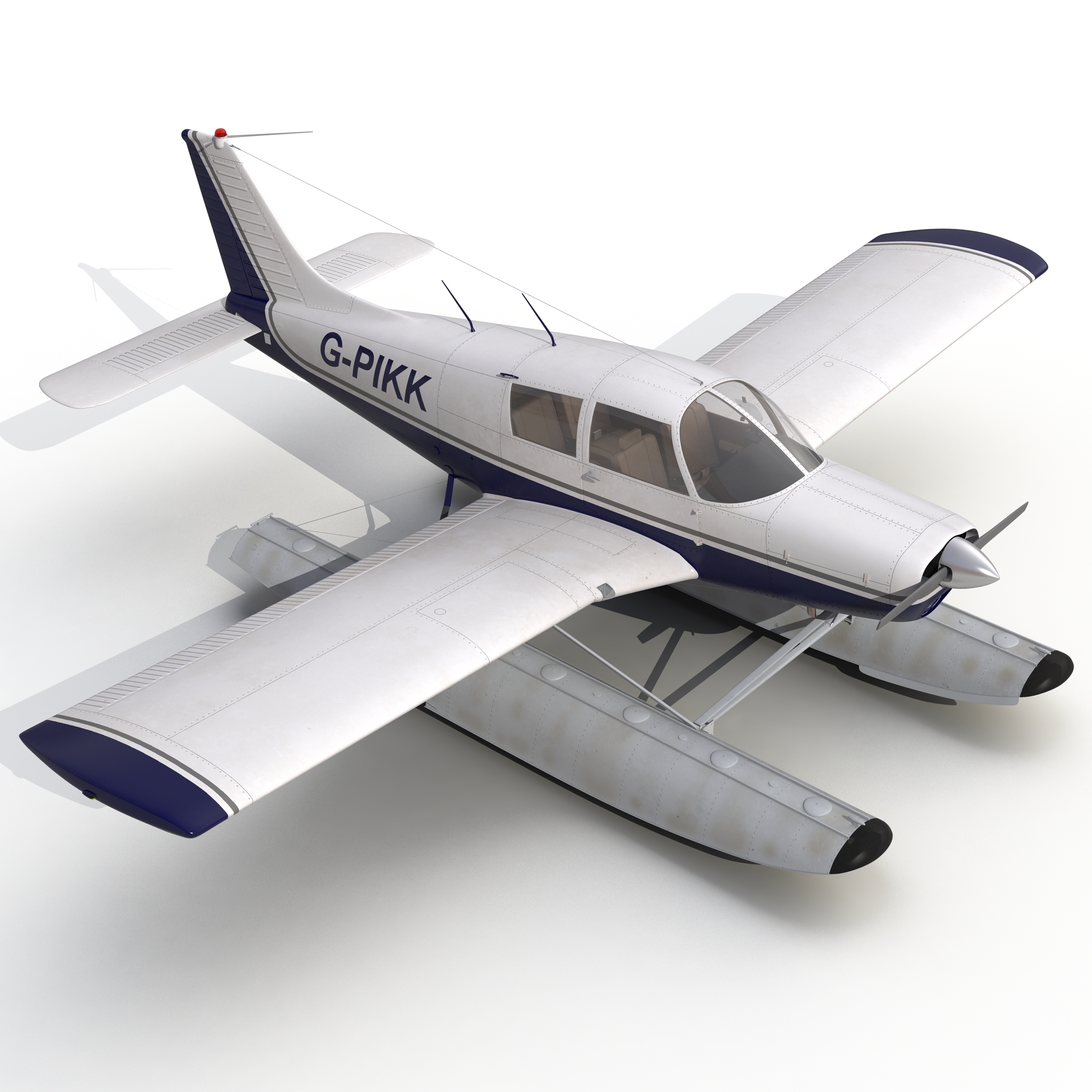 seaplanes 2 piper cessna 150 3d model